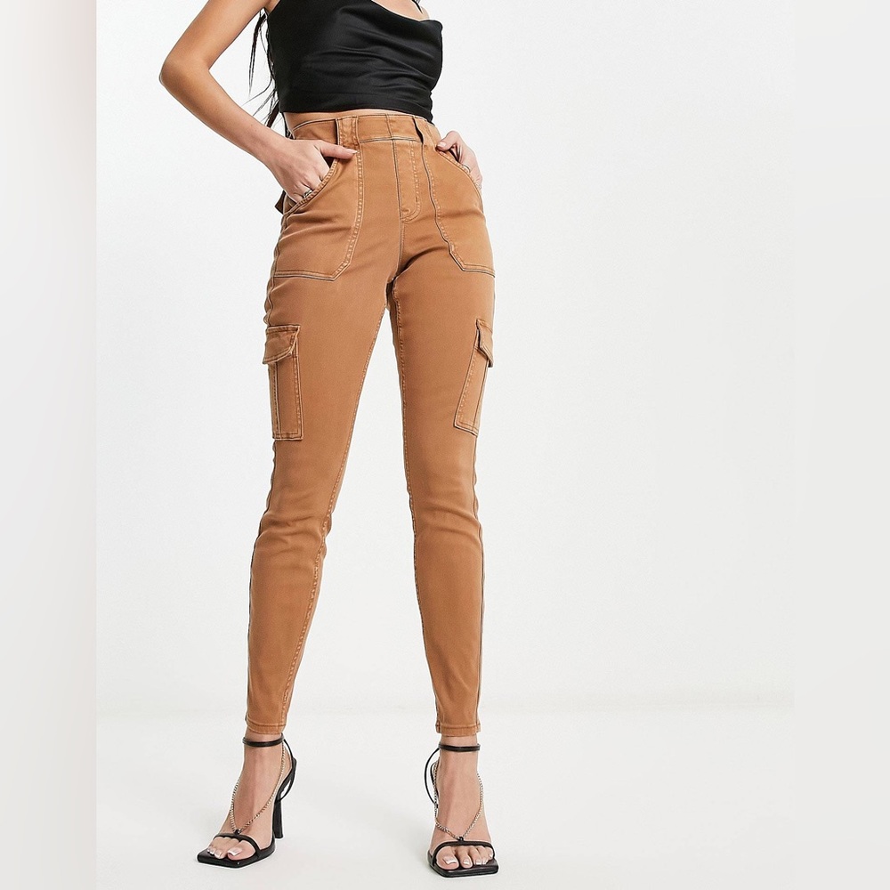Spanx high waist skinny cargo pants Large